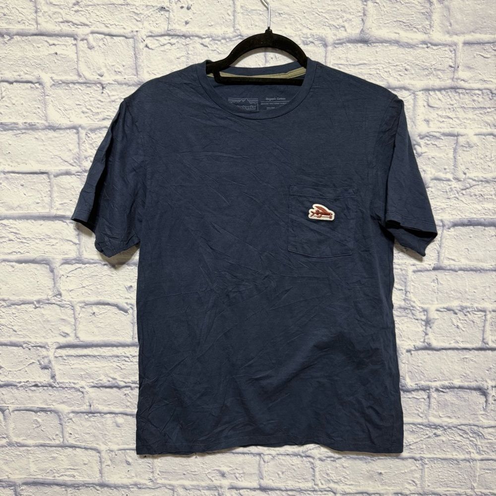 Patagonia Flying Fish Trident Organic Cotton Pocket T-Shirt M XS, W S  Unisex